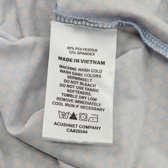 FootJoy Tour Issue Performance Golf Polo Mens‎ Small Blue Geometric Print - Picture 4 of 7